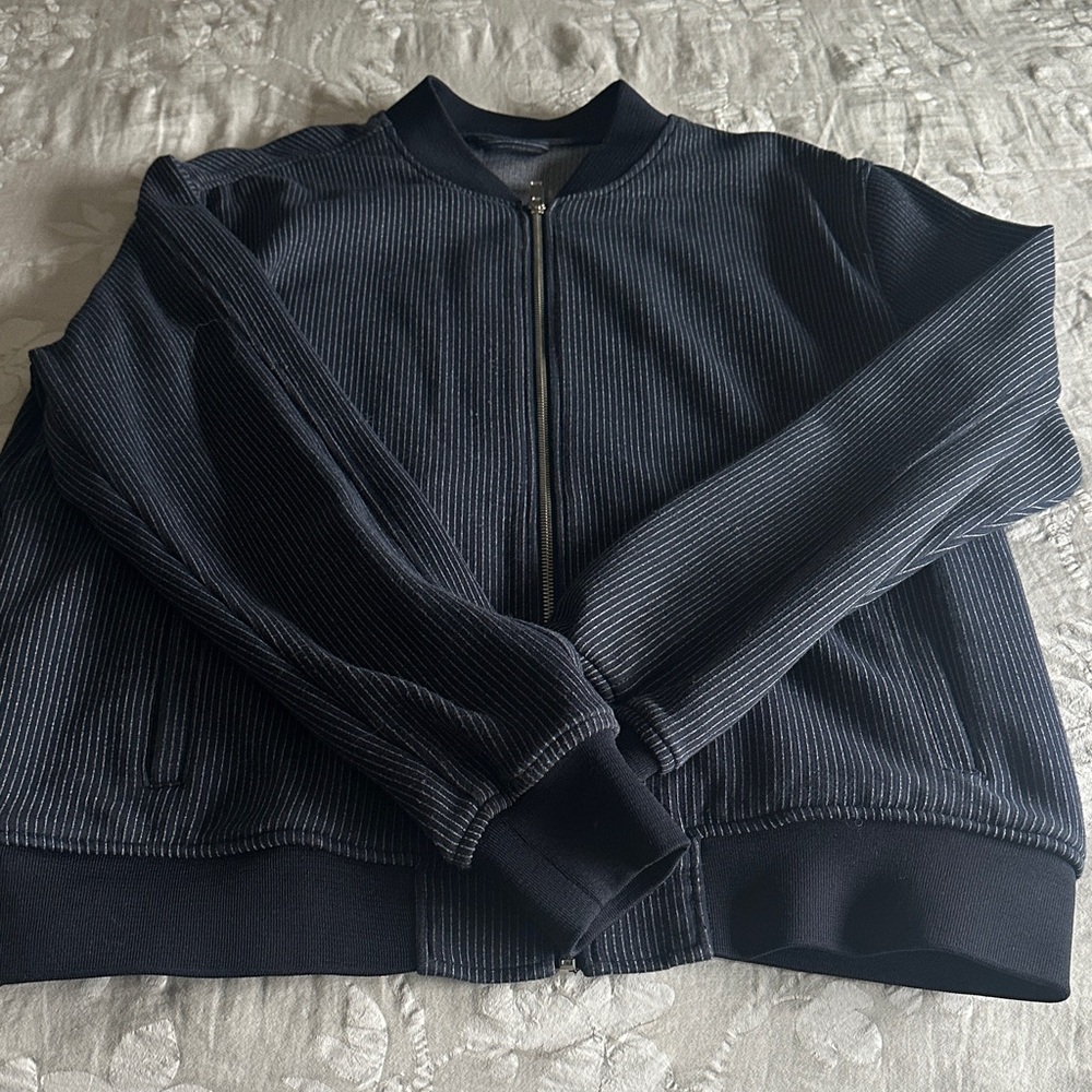 Zara Dark Blue Pinstripe Jacket